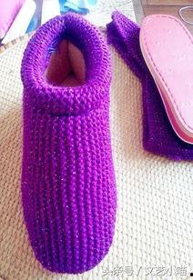 成人毛线拖鞋图解视频,跟随视频图解轻松学会